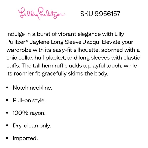 LILLY PULITZER JAYLENE JACQUARD EVERGREEN PARTY ANIMAL TOP ~ NWT - Picture 13 of 16